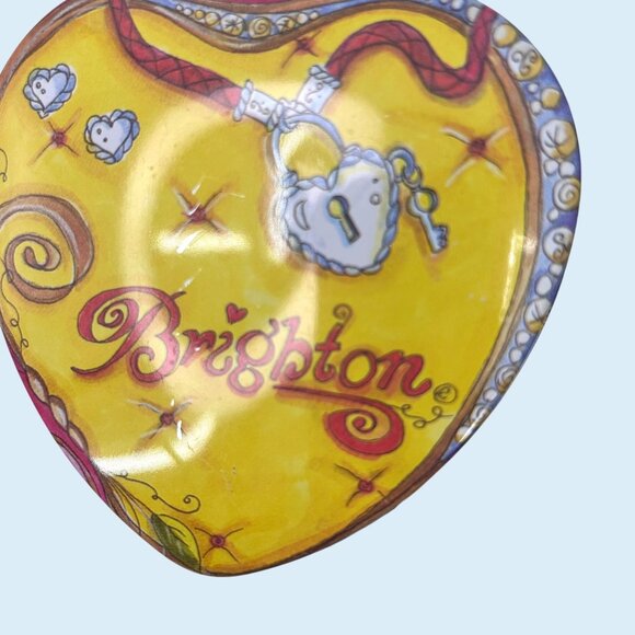 LOT OF 3 BRIGHTON COLLECTIBLE HEART-SHAPED DECORATIVE JEWELRY TINS - Picture 3 of 6